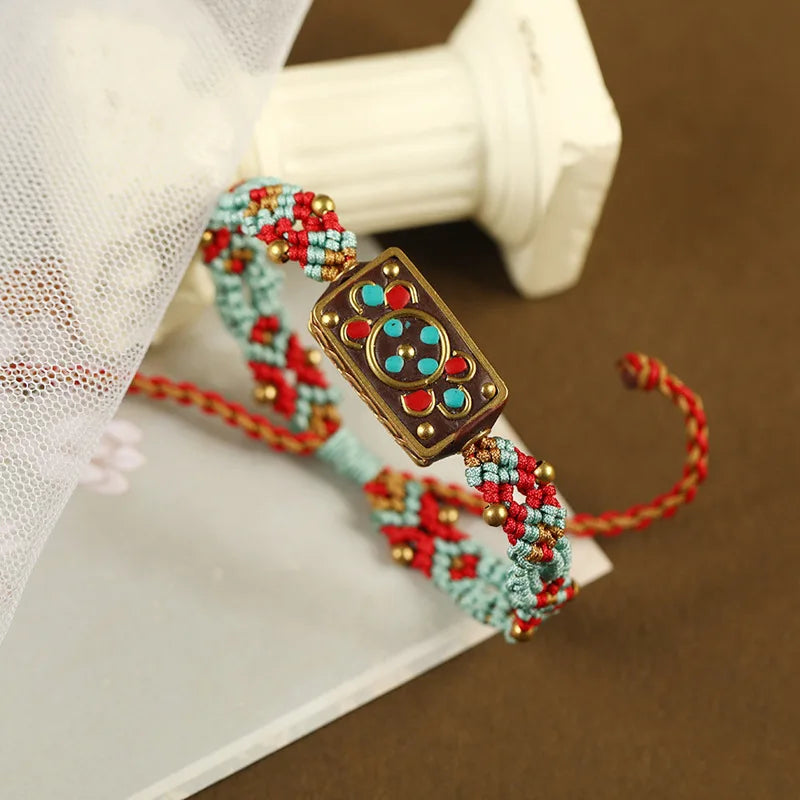 Tibetan style hand-woven bracelet
