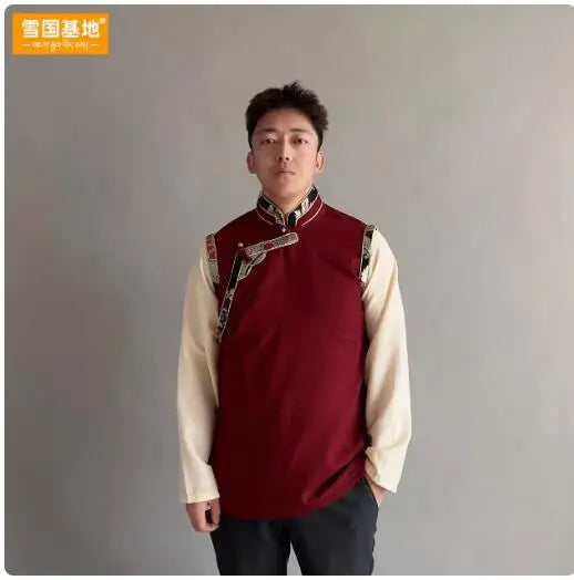 Tibetan design men's vest