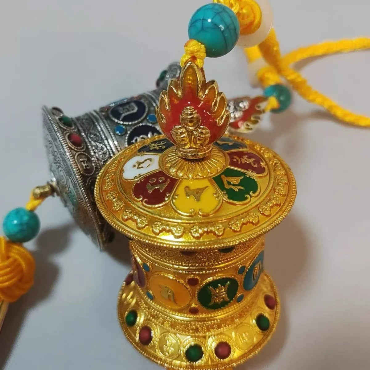 Tibetan prayer wheel handicraft amulet
