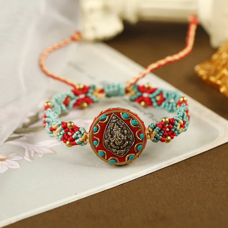 Tibetan style hand-woven bracelet