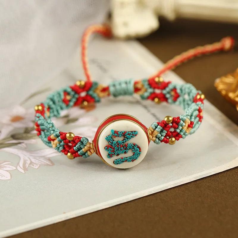 Tibetan style hand-woven bracelet