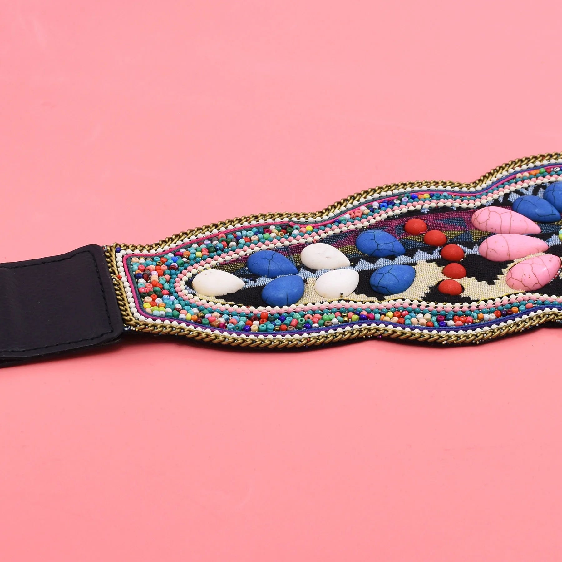 Handmade turquoise flower waistband