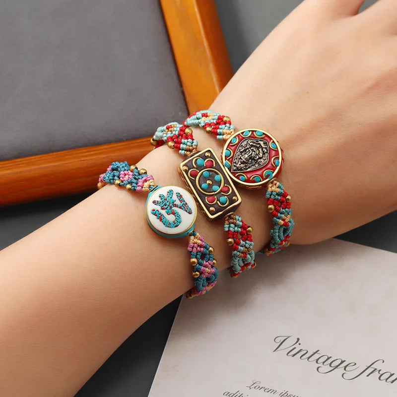 Tibetan style hand-woven bracelet