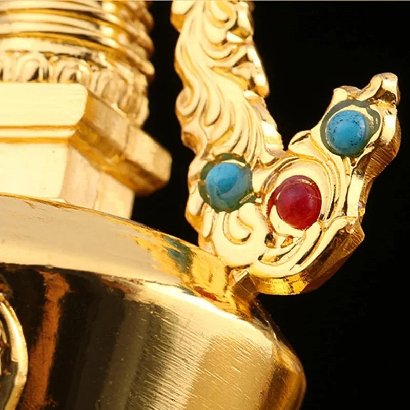 Golden Tibetan stupa auspicious