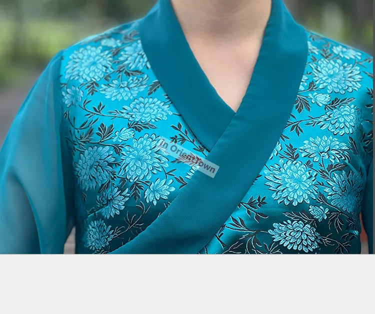 Tibetan Classic Summer Flowers Long Dress