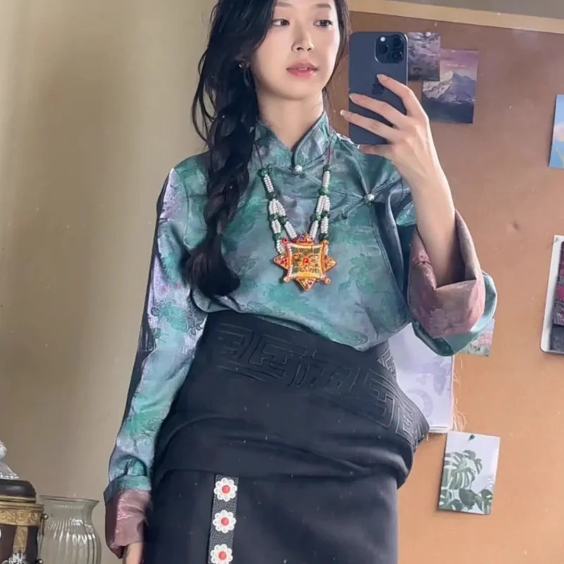 Traditional Women's Stand Collar Clothes