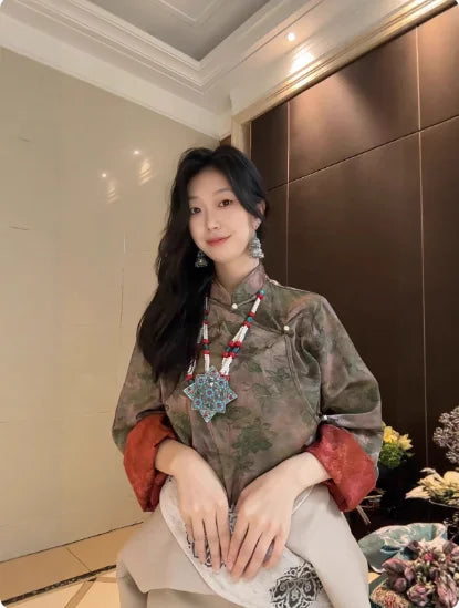 Traditional Women's Stand Collar Clothes