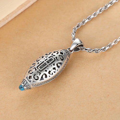 Mantra prayer wheel pendant