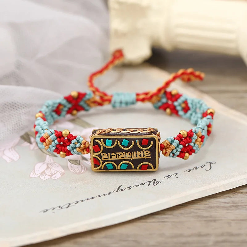 Tibetan style hand-woven bracelet