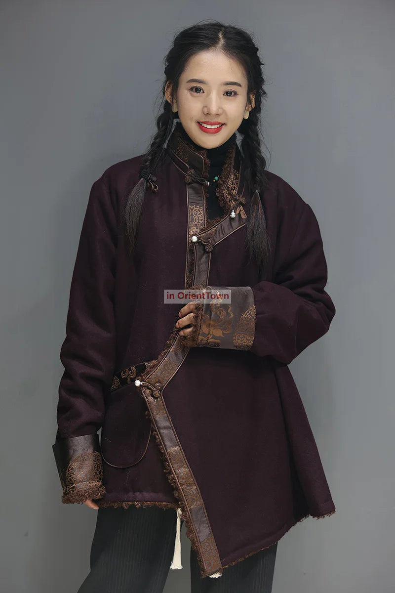 Winter noble jacket plush costume traditional