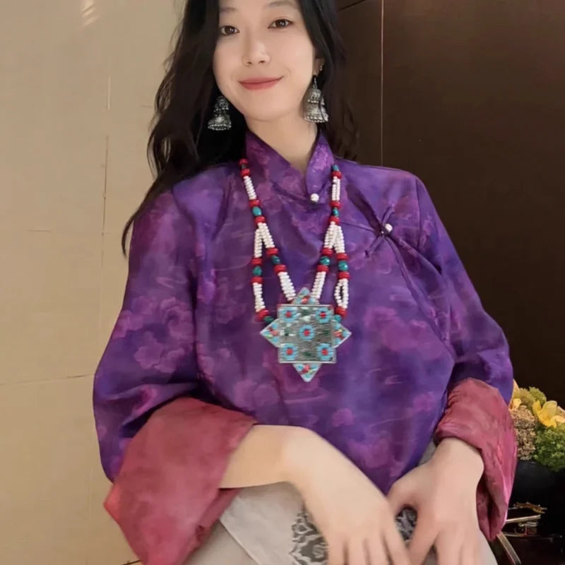 Traditional Women's Stand Collar Clothes