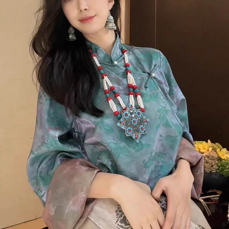 Traditional Women's Stand Collar Clothes