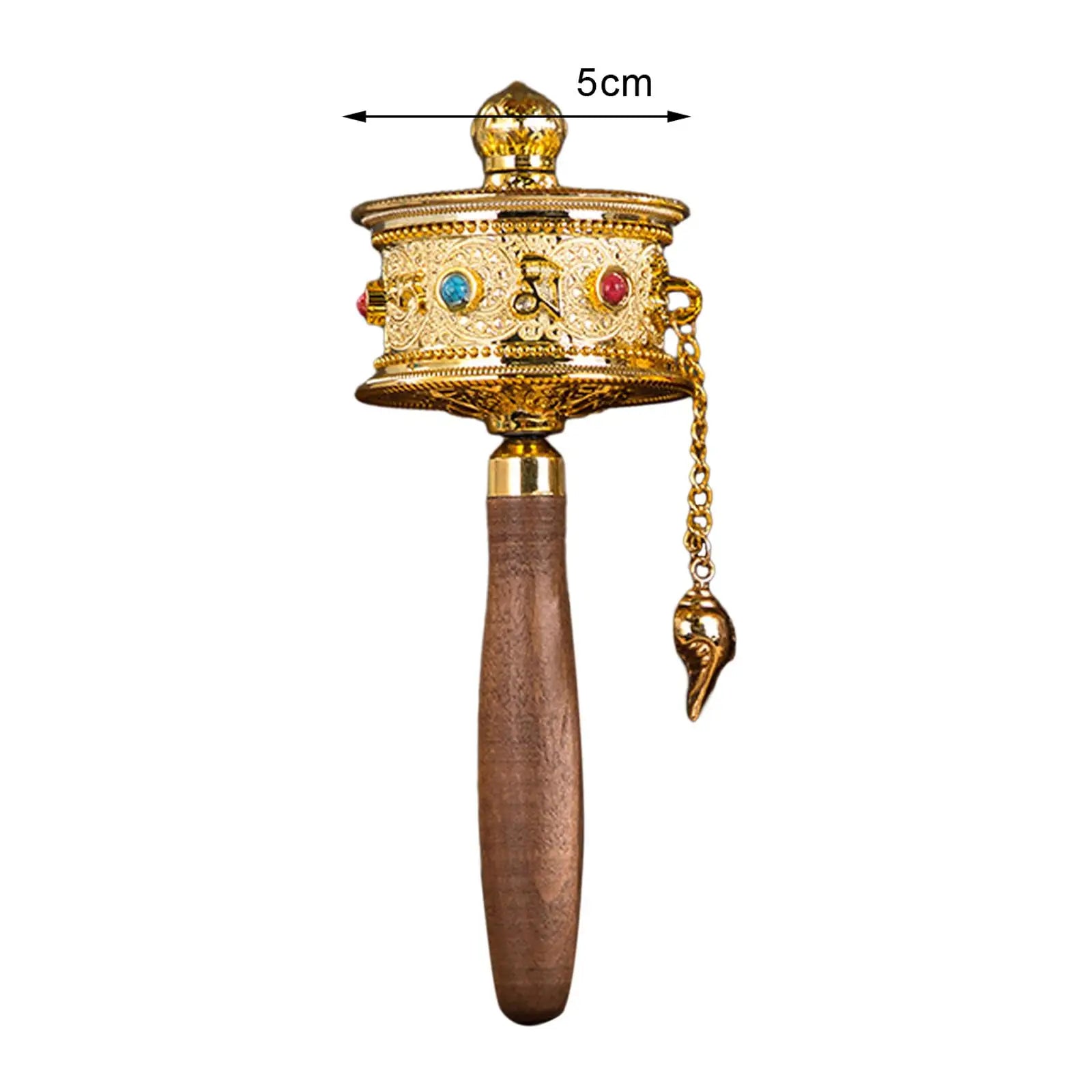Tibetan prayer wheel wooden handle