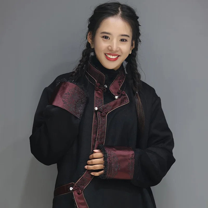 Winter noble jacket plush costume traditional