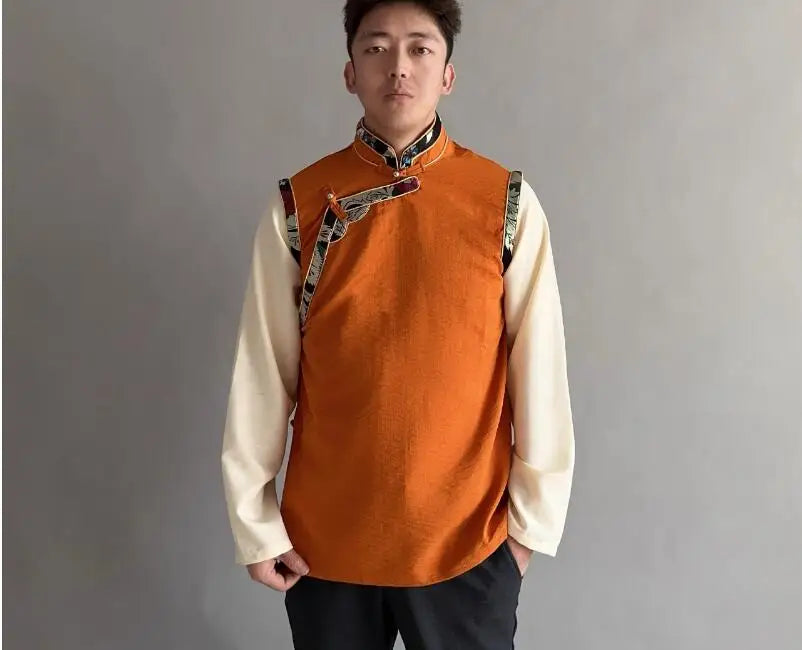 Tibetan design men's vest