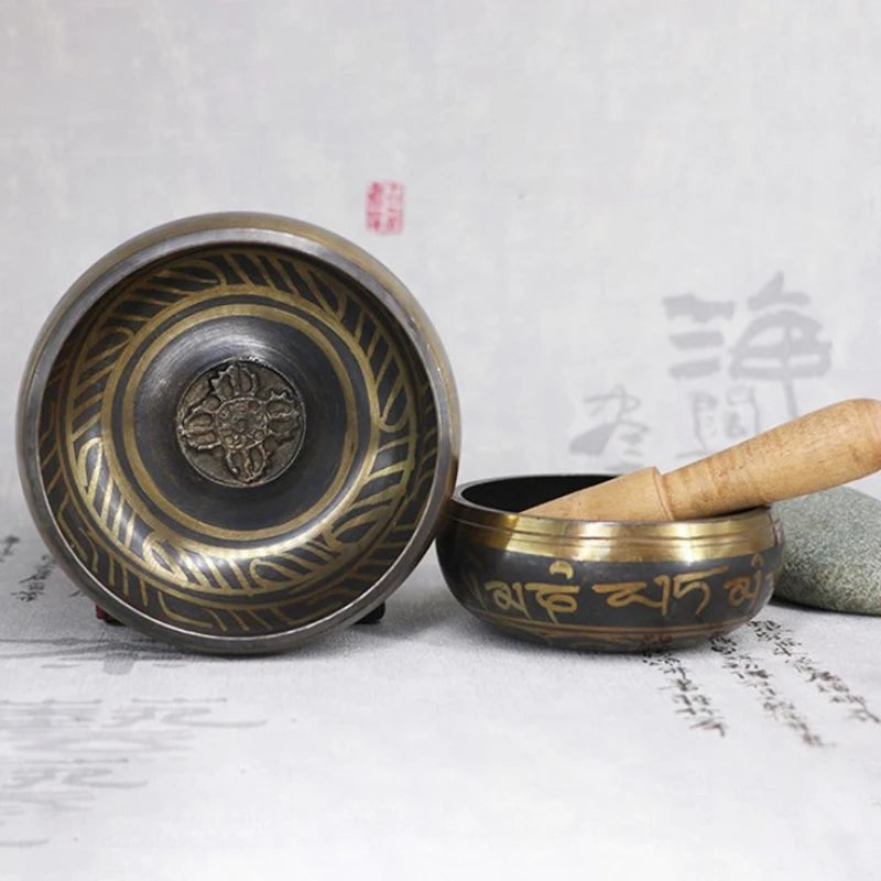 Yoga meditation singing bowl