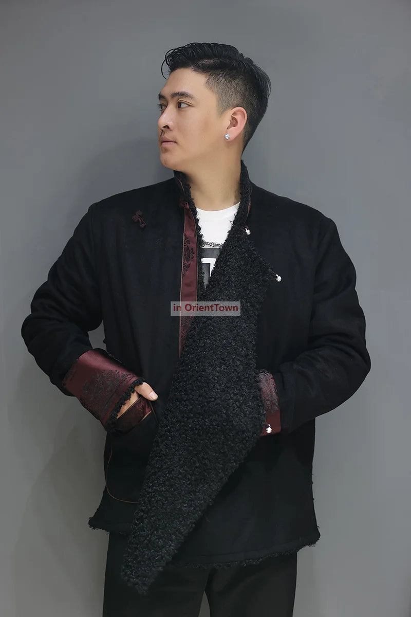 Winter noble jacket plush costume traditional