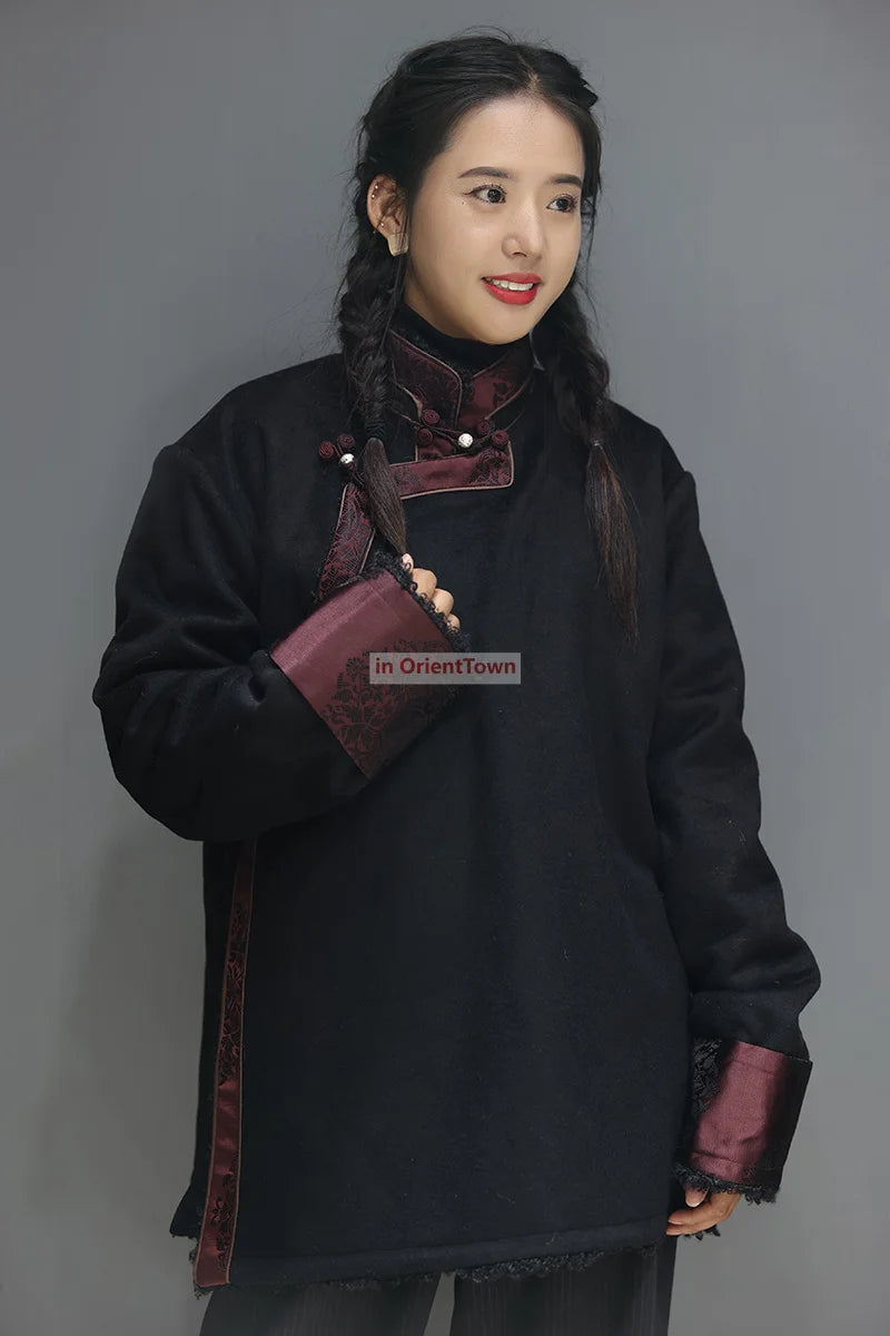 Winter noble jacket plush costume traditional