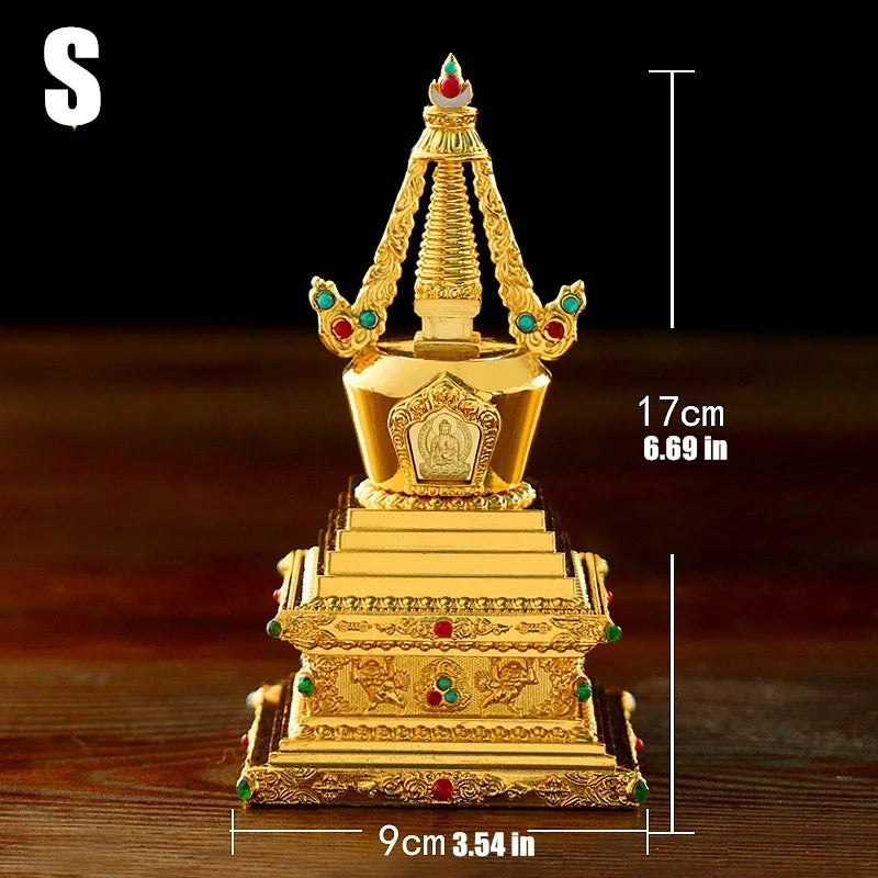 Golden Tibetan stupa auspicious