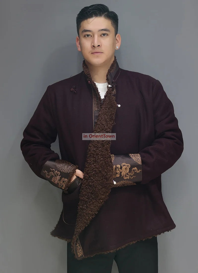 Winter noble jacket plush costume traditional